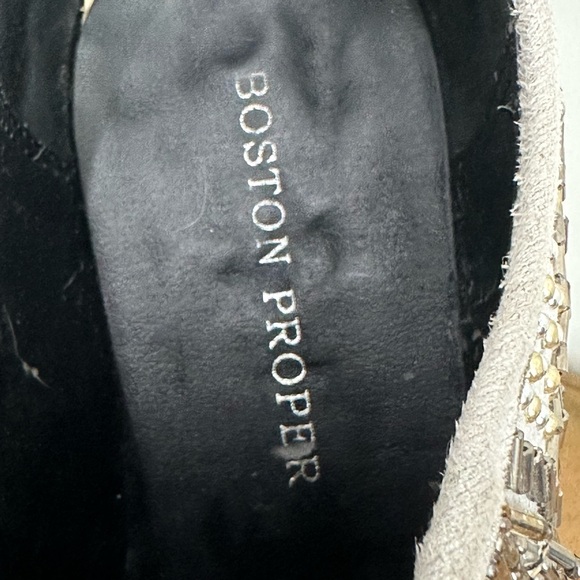 BOSTON PROPER Beaded Sequined Embellished Platform Heels -8.5 - Picture 8 of 11